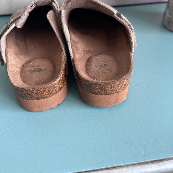 Rocket Dog Abel Plus Taupe Corduroy Platform Mule Slides Size 6 Slip On Womens - Picture 6 of 12